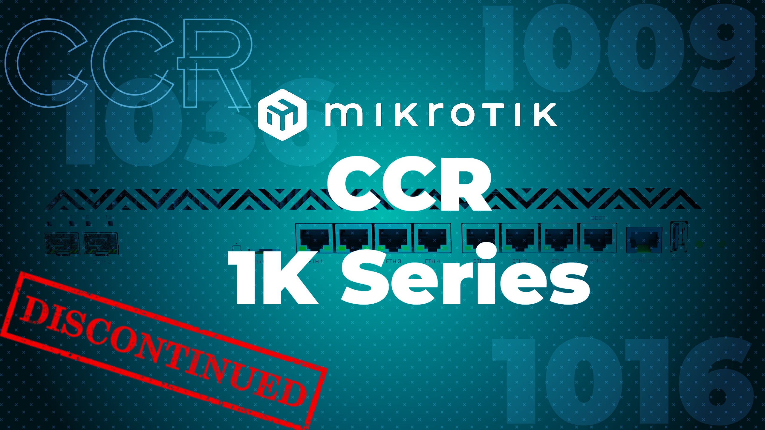 MikroTik CCR 1009/1016/1036 oficialmente descontinuado